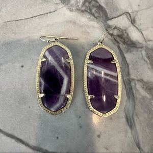 Kendra Scott Elle Drop Earrings in Chevron Amethyst